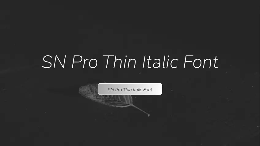SN Pro Thin Italic