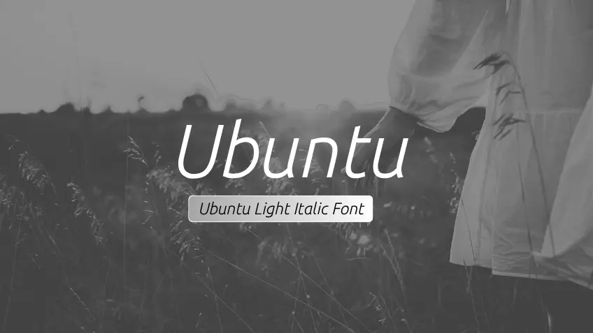 Ubuntu Font Light Italic