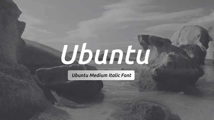 Ubuntu Font Medium Italic